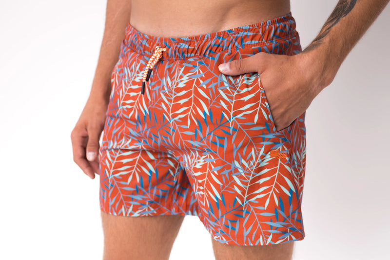 Orange swim shorts for men - Copper Bottom Swim